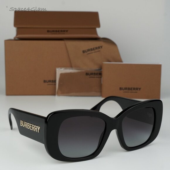 BRAND NEW Burberry BE4410 4038F2 Black Dark Grey Women Sunglasses BE 4410 - Picture 2 of 9